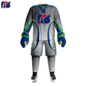 Conjuntos de uniformes de hockey sobre hielo de poliéster de diseño personalizado de calidad superior Servicio OEM Nombre del equipo Impresión por sublimación Ropa de equipo - Product Image 1