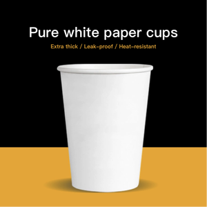 Vasos de papel blancos puros - Product Image 1