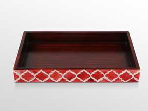 Plateau de service en incrustation d'os bleu clair fait à la main de la meilleure qualité, ustensiles de cuisine décoratifs élégants pour la salle à manger à la maison et la table d'Inde - Product Image 3