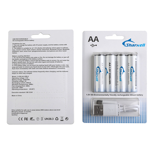 Sharxell <span class=keywords><strong>4</strong></span> 개 세트 충전식 Aa 1.<span class=keywords><strong>5v</strong></span> <span class=keywords><strong>5v</strong></span> Type-c USB 리튬 이온 배터리 - Product Image 1
