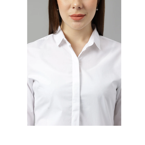 Camisa de vestir ajustada de alta calidad con servicio OEM para mujer, camisa formal de negocios para mujer, camisas de oficina de talla grande para mujer de BD - Product Image 6