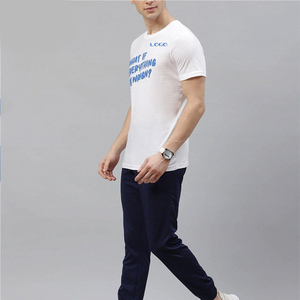 T-shirt avec logo personnalisé pour hommes, impression bouffante et paillettes, fabriqué au Pakistan, prix de gros de coton et polyester - Product Image 2