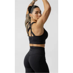 สปอร์ตบราสำหรับผู้หญิงทำจากโพลีเอสเตอร์สแปนเด็กซ์ระบายอากาศได้ดี - Product Image 6