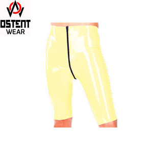 กางเกงหนังสั่งตัดขายส่งสำหรับแฟชั่นชายและหญิง คุณภาพสูง สีเขียว กางเกงหนังสั่งทำพิเศษ เสื้อผ้าผู้ชาย - Product Image 3