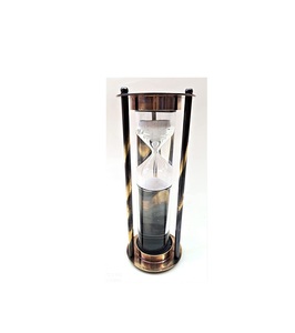 <b>Clock</b> Metal and Wooden Hour Glass Wooden Frame Gold Hourglass Sand Timer Sand <b>Clock</b> for Home Decor in Low Moq Price - Product Image 2