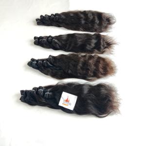 Indien 100% Temple Fabriqué Pas Cher Naturel Non Transformé Tissage Cuticule Traitement Aligné Aucune Vague Extensions de Cheveux Humains - Product Image 4