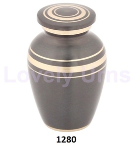 กล่องกำมะหยี่ปราศจากขี้เถ้าทำจากทองเหลืองสีเทาโกศขนาดเล็ก - Product Image 2