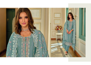 New Latest Premium <b>Silk</b> with Heavy Embroidered Kurti Set for Women - Product Image 4