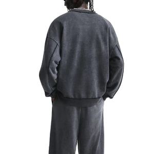 Sweat-shirts décontractés unisexes en deux pièces, design personnalisé, 3D, poids lourd, pour l'hiver, lavage à l'acide, surdimensionnés, épaules tombantes, tissu en coton éponge - Product Image 5