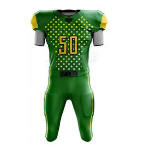 Uniforme de fútbol americano de diseño personalizado, ropa deportiva de sarga, conjunto de talla grande multicolor para adultos - Product Image 1