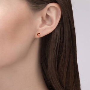 ต่างหูเงินแท้รูปหมีเท็ดดี้และหัวใจ Jeulia Fall in Love สำหรับวันครบรอบ - Product Image 5