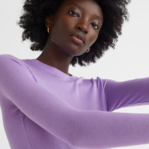 Ropa de Mujer al por Mayor, Sudaderas Casuales de Cuello Redondo, 100% Algodón, Tela de Buena Calidad, Cómodas y a la Moda - Product Image 1