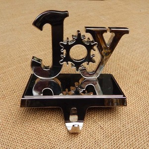 Ornements Décor En Gros Prix Bas Métal Mur Cintre Crochet Meilleur Vendeur Décor En Aluminium JOY Mots Bas Titulaire pour Noël - Product Image 3