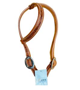 Headstall de cuero tallado de una oreja de estilo occidental de calidad superior hecho a mano para montar a caballo cómodamente - Product Image 4