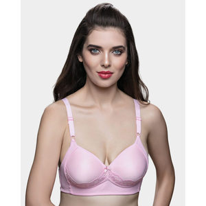 Soutien-gorge minimisateur sans fil confortable en dentelle rembourré 415 pour femmes Fermeture avant avec crochet Décoration en nœud push-up - Product Image 2