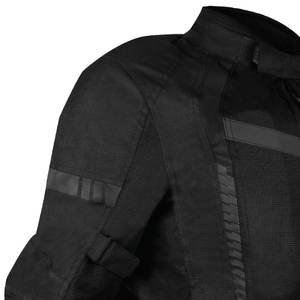 Veste de longueur standard-Veste d'équitation de moto en maille avec protection contre les chocs et résistance à l'abrasion-Tout noir, 5Xl - Product Image 3