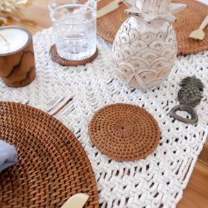 Sets de table ronds en rotin Produits écologiques Fabriqués au Vietnam Décoration de table Napperon tissé Vente en gros Moderne - Product Image 6