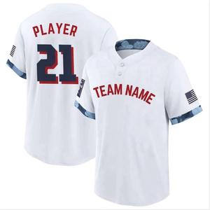 Pull sur deux boutons Baseball Jersey personnalisé cousu nom numéro personnalisé sublimé Baseball Jersey fournisseur au Pakistan - Product Image 6