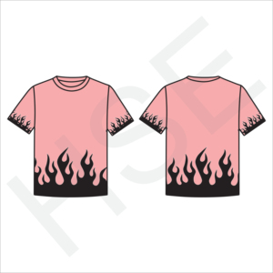 T-shirt unisexe en coton avec motif flamme, graphique tendance - Product Image 6