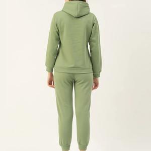 Elegante ropa de entrenamiento para mujer Conjuntos de chándal Ropa deportiva 2 piezas Cremallera Sudadera con capucha Pantalones de chándal Conjunto de chándales - Product Image 3