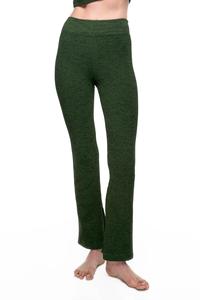 Pantalon taille haute à épaules tombantes manches longues couleur unie grande taille Ensemble de yoga vert bouteille Vêtements de sport Tendance Loisirs Fitness - Product Image 6