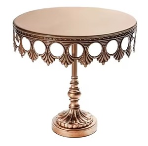 Exhibidor de Postres Dorado Pulido, Accesorio para Mesa de Postres, Herramientas para Pasteles, Soporte de Metal de un Nivel para Pastel de Bodas y Fiestas - Product Image 4