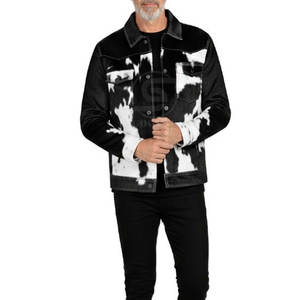 เสื้อแจ็คเก็ตหนังวัวคุณภาพสูง ออกแบบโลโก้ตามสั่ง เสื้อแจ็คเก็ตหนังวัวแฟชั่นสำหรับฤดูหนาว เสื้อผ้าแฟชั่น เสื้อแจ็คเก็ตหนังวัวสำหรับผู้ชาย - Product Image 1