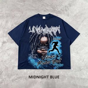 Camiseta con Hombros Caídos, Resistente a las Arrugas, con Estampado Personalizado OEM, para Actividades Escolares y Uso Casual - Product Image 3