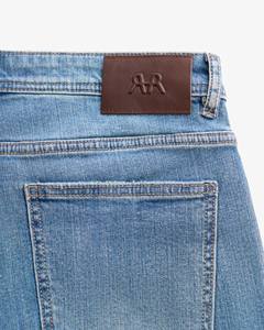 Casual Slim Cropped Straight-leg Denim Pants <b>Men</b> 3D Design Breathable Washed Cotton Mid <b>Waist</b> Formal Autumn Season Routine - Product Image 5