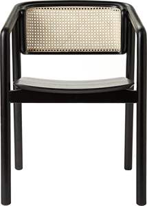 <b>Rattan</b> Hand Woven Cane <b>Dining</b> <b>Chair</b> Solid Wood Material Black Color Modern Design for Cafe Home Restaurant <b>Dining</b> <b>Chair</b> - Product Image 4