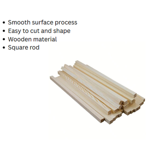 Direct du Vietnam Durable bricolage carré en bois cheville Surface lisse coupe facile peinture de sable pour bois artisanat boîtes en bois signes muraux - Product Image 3