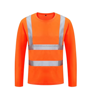 Wholesale Custom Long Sleeve OEM Workwear Quick Dry <b>Hi</b> <b>Vis</b> Safety <b>T</b>-<b>Shirt</b> Security Men Work Construction Reflective Polo <b>Shirts</b> - Product Image 4