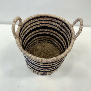 ตะกร้าเก็บของทรงกลมจากหญ้าทะเลสุดหรู - เป็นมิตรกับสิ่งแวดล้อม ใช้งานได้หลากหลาย - Product Image 2