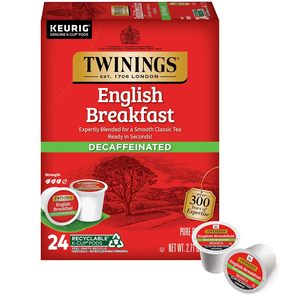 Twinings Té Negro Descafeinado English Breakfast en Cápsulas K-Cup para Keurig, Paquete de 24 - Product Image 1
