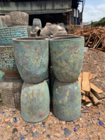 Poterie de Saigon Grande jardinière en céramique émaillée De Fleur haute cuisson Atlantis Garden Home Vietnam Fabricant de poterie