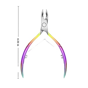 Pinzas para cutículas de pedicura de alta resistencia para salón profesional con hoja curva de acero inoxidable para el cuidado de los dedos de manicura - Product Image 1