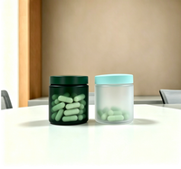 Vente en gros de flacons de compléments alimentaires de 6 oz (180 ml) à large ouverture avec pot en plastique pour 00 #   Conteneur nutritionnel pour capsules