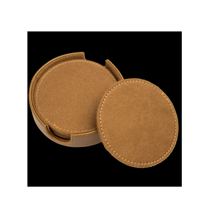 ชุดถาดรองแก้วดื่มน้ำทำจากหนังพร้อมขาตั้งและขนาดสั่งทำฟรีบรรจุภัณฑ์ตัวอย่าง - Product Image 1