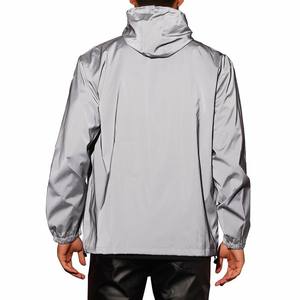 Chaqueta reflectante impermeable para hombre hecha directamente de fábrica, chaquetas reflectantes transpirables con cremallera y bolsillos - Product Image 5