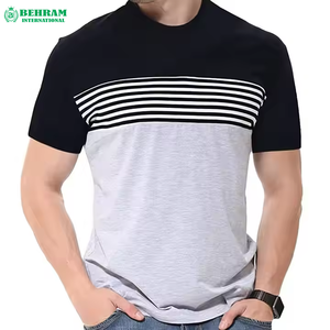T-shirt d'été élégant pour homme, col rond, 100 % polyester de haute qualité, écologique, respirant, séchage rapide, coupe ample, vente en gros, OEM, livraison directe - Product Image 3