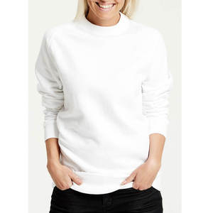 <b>White</b> Custom High Quality Oversized Embroidered Logo Hoodies Unisex Blank 100% Plain Cotton French Terry Crewneck Men <b>Sweatshirt</b> - Product Image 4