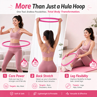 Cerceau d'exercice souple pour adultes et femmes, anneau de fitness rembourré en tissu pour l'entraînement de la taille et les séances à domicile