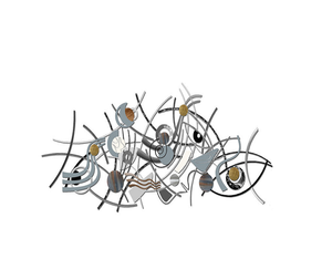 Luxe moderne vertical suspendu fer métal horloge murale cadre noir nouveau mur Art décor à la maison inde fabricant exportateur pour mariage - Product Image 1