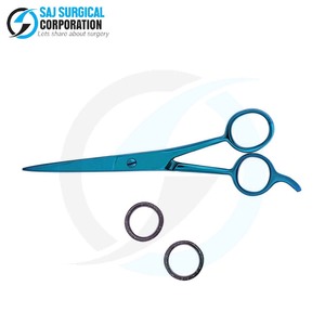 Tijeras de peluquero de diseñador Diseño azul Tijeras de pelo de moda Acero inoxidable con mango único Arte para barberos con estilo - Product Image 4