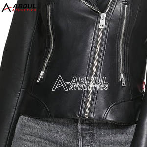 Chaqueta de Cuero para Mujer al por Mayor, Chaqueta de Cuero PU de Moda para Mujer, Chaqueta de Cuero de Alta Calidad - Product Image 6