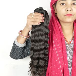 Vente en gros de cheveux ondulés naturels vierges indiens, cuticules alignées brutes non transformées, extensions de cheveux humains au meilleur prix - Product Image 3
