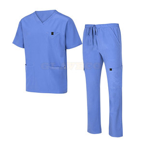 Service OEM Uniforme de gommage médical nouveau style Uniforme de gommage médical de couleur unie de haute qualité à vendre - Product Image 1