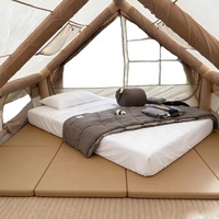 Tente gonflable portable imperméable pour les randonnées en famille, tissu Oxford léger, installation rapide quatre saisons