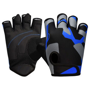 Gants de sport en cuir de vachette respirants, demi-doigts, légers, pour la musculation, le cyclisme, la salle de sport, l'entraînement, le soutien - Product Image 1