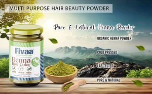 El polvo de Henna Fivaa apoya la rutina natural del cuidado del cabello inspirado en Ayurvedic pasos simples limpios y efectivos para uso diario 200 GM - Product Image 3